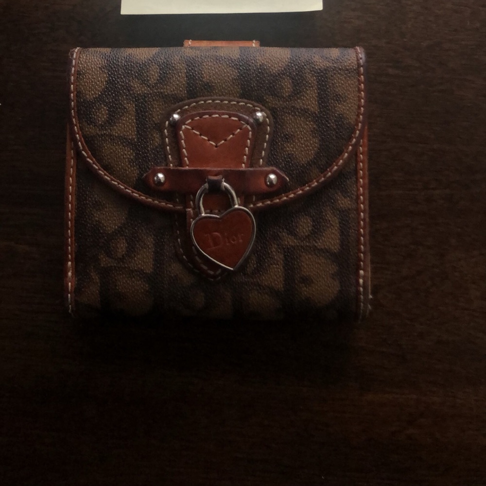 brown monogram dior wallet